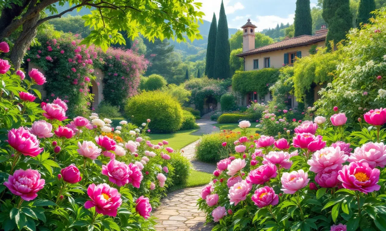 Hoe pioenrozen Italiaanse tuinen kleur geven en inspireren